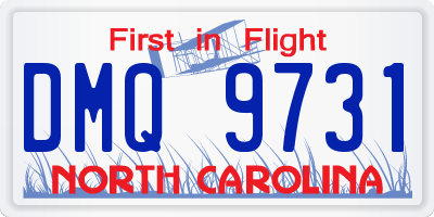 NC license plate DMQ9731