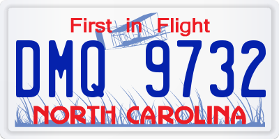 NC license plate DMQ9732