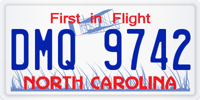 NC license plate DMQ9742