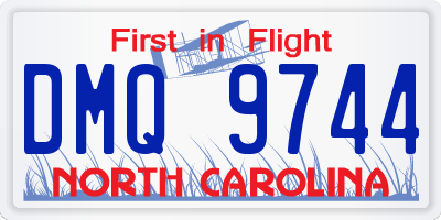 NC license plate DMQ9744