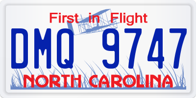 NC license plate DMQ9747