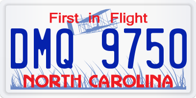 NC license plate DMQ9750