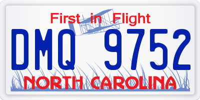 NC license plate DMQ9752