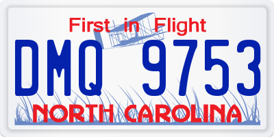 NC license plate DMQ9753
