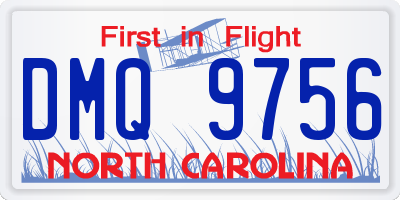 NC license plate DMQ9756