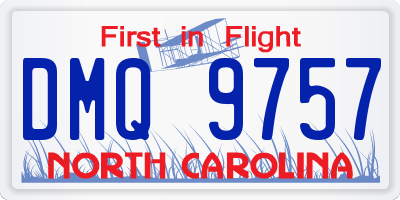 NC license plate DMQ9757