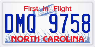 NC license plate DMQ9758