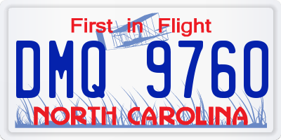 NC license plate DMQ9760