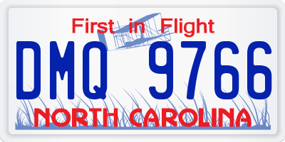 NC license plate DMQ9766