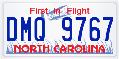 NC license plate DMQ9767