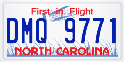 NC license plate DMQ9771