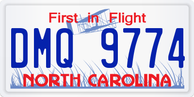 NC license plate DMQ9774