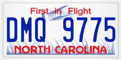 NC license plate DMQ9775