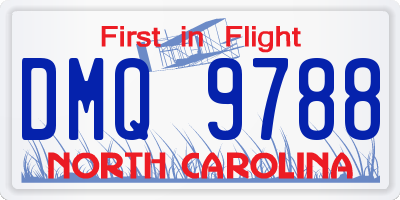 NC license plate DMQ9788