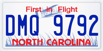 NC license plate DMQ9792