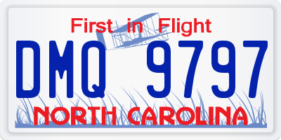 NC license plate DMQ9797
