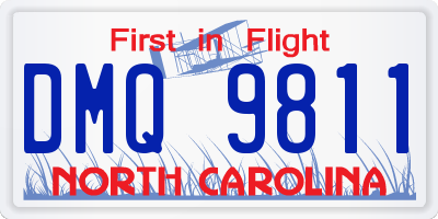 NC license plate DMQ9811