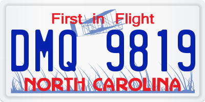 NC license plate DMQ9819