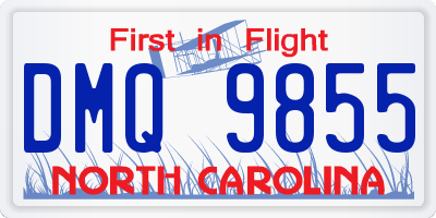 NC license plate DMQ9855