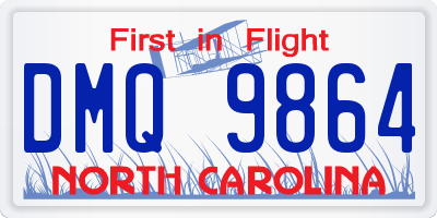 NC license plate DMQ9864