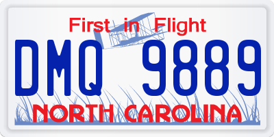 NC license plate DMQ9889
