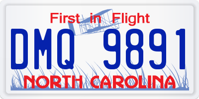 NC license plate DMQ9891