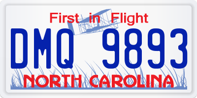 NC license plate DMQ9893