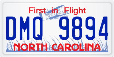 NC license plate DMQ9894