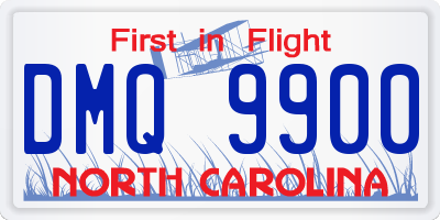 NC license plate DMQ9900