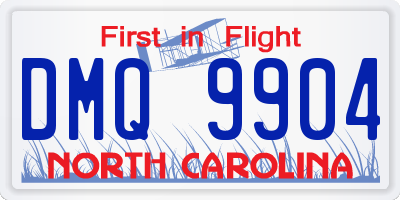 NC license plate DMQ9904