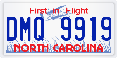 NC license plate DMQ9919