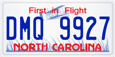 NC license plate DMQ9927