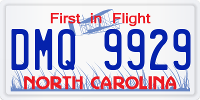 NC license plate DMQ9929