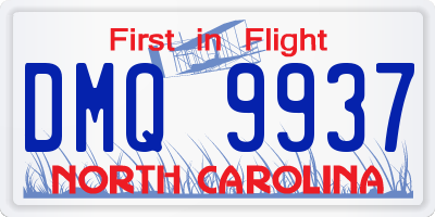 NC license plate DMQ9937