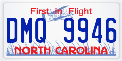 NC license plate DMQ9946
