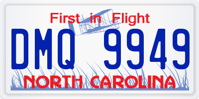 NC license plate DMQ9949