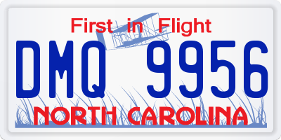 NC license plate DMQ9956