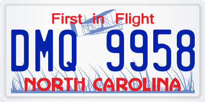 NC license plate DMQ9958