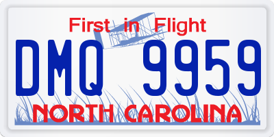 NC license plate DMQ9959
