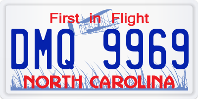 NC license plate DMQ9969