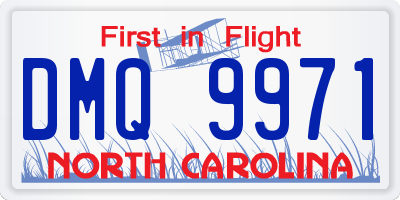 NC license plate DMQ9971