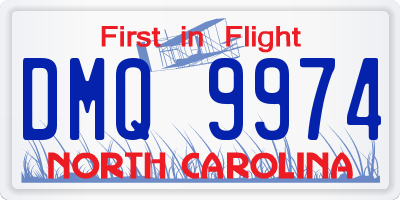 NC license plate DMQ9974