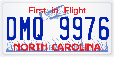 NC license plate DMQ9976