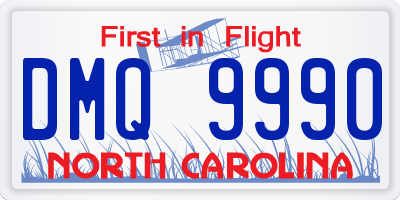 NC license plate DMQ9990