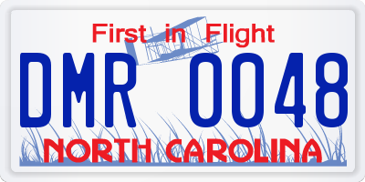 NC license plate DMR0048