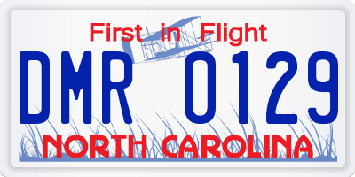 NC license plate DMR0129