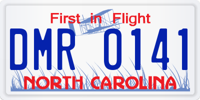NC license plate DMR0141