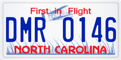 NC license plate DMR0146