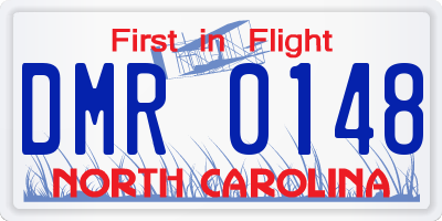 NC license plate DMR0148