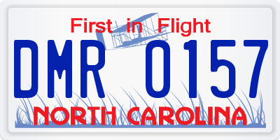 NC license plate DMR0157